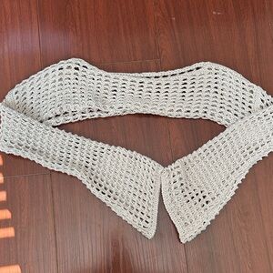 Cream Crochet swim coverup